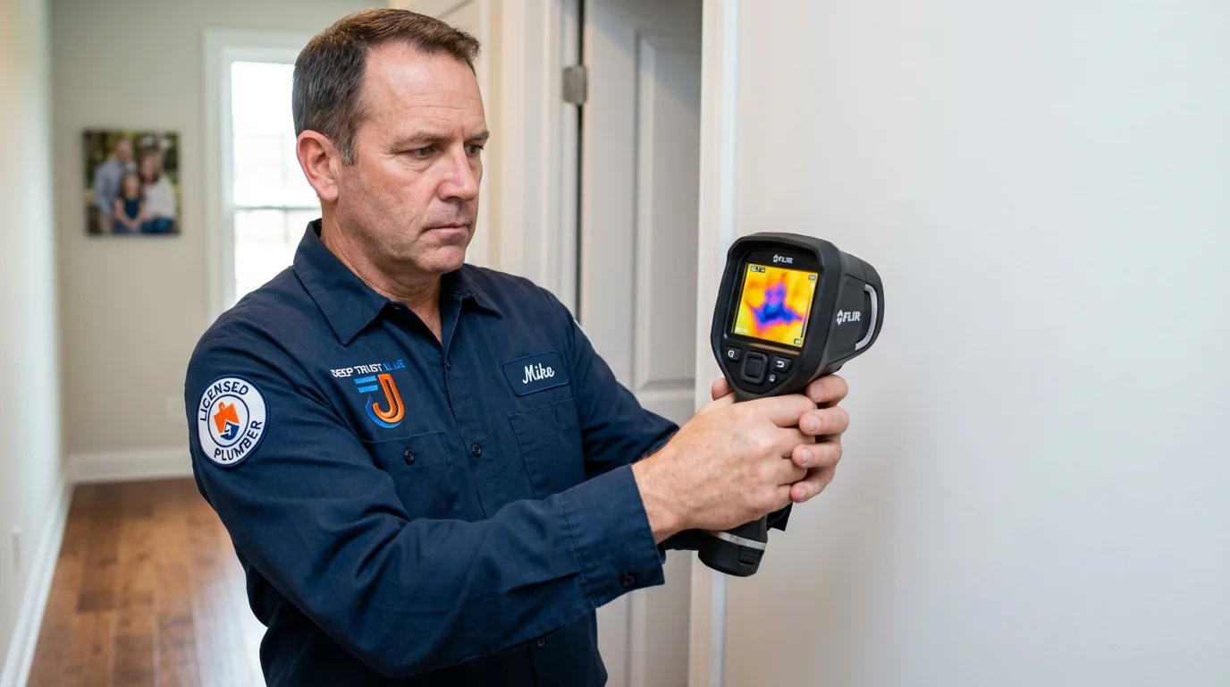 Thermal imaging leak detection by Johns Plumbing LLC in White Pigeon